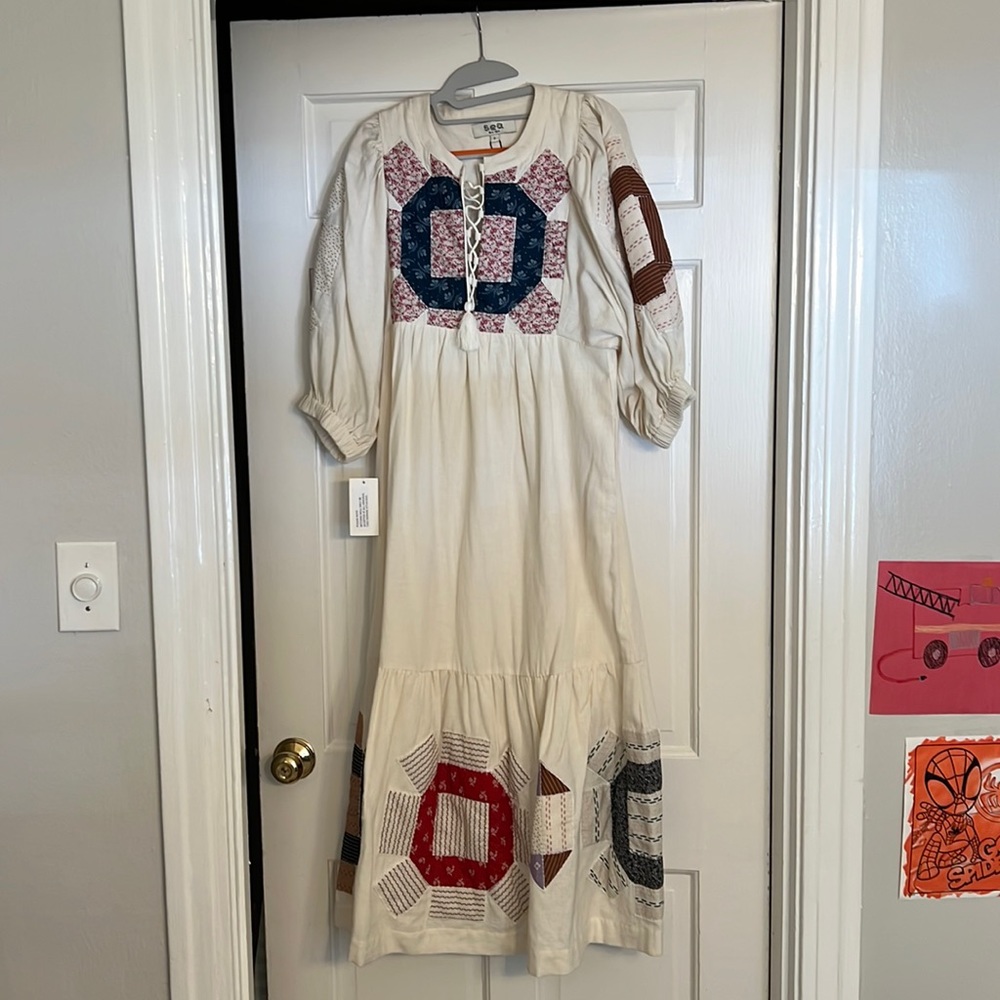 Sea NY quilted patchwork dress